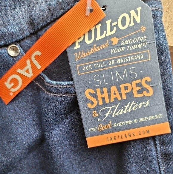 jag High Rise Slim Ankle Pull On Waistband Jeans - Picture 15 of 16